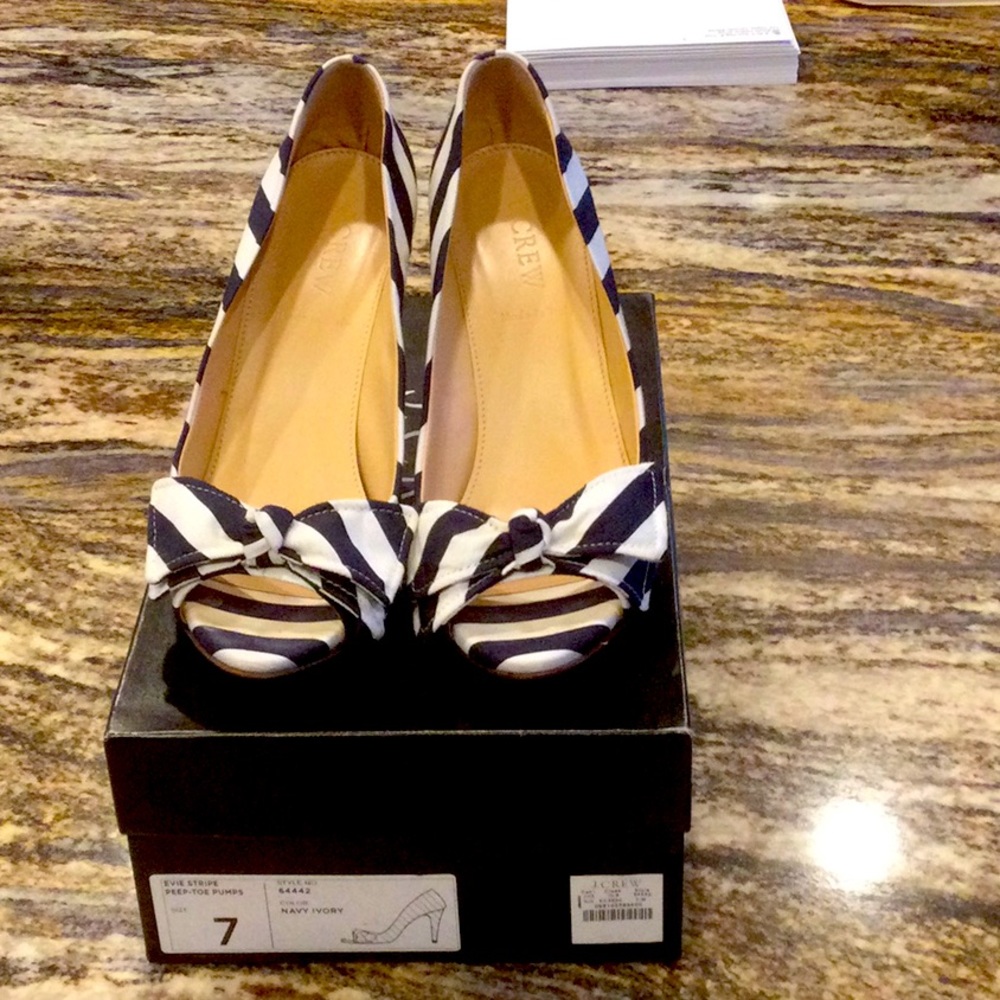 J. Crew peep toe pump
